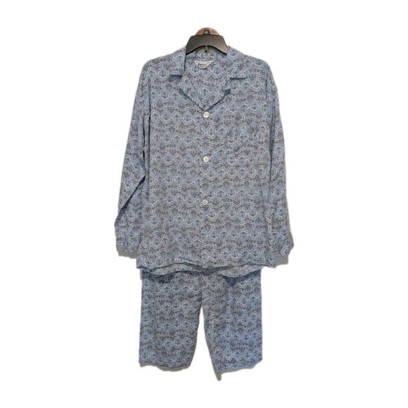 Men's Marlowe Vintage Permanent Press Cotton Medallion Pajama Set M/L C W30 - Picture 1 of 8